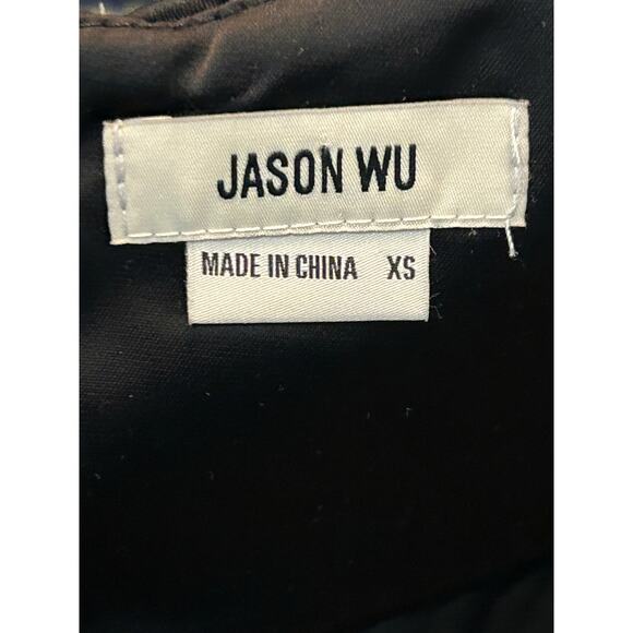 Jason Wu Black Satin Corset Midi Dress - Picture 6 of 7